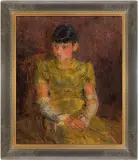 Eugeniusz Eibisch, PORTRET DZIEWCZYNY, ok. 1930, olej, płótno