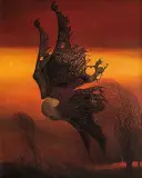 BEZ TYTUŁU by Zdzisław Beksiński, 1976, olej, płyta pilśniowa, offered Jun 2010