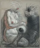 BEZ TYTUŁU by Franciszek Starowieyski, 1985, olej, płótno, sold Jun 2010