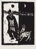 Żyd z kozą, z cyklu Judaica by Jerzy Duda-Gracz, 1965, linoryt, papier, offered May 2010