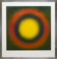 Wojciech Fangor, M 5, 1966-2001, serigrafia barwna, papier