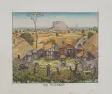 Pod pejzażem by Jacek Yerka, 2006, kredki barwne, ołówek, karton, sold May 2010