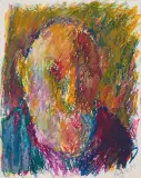 Jerzy Panek, Autoportret, 1998, pastel olejny, papier