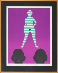 Marek Żuławski, Akt, 1975, serigrafia barwna, papier