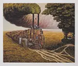 Green Age by Jacek Yerka, 1994, giclée, papier, sold Apr 2010