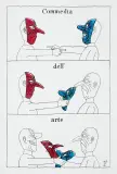 Jerzy Flisak, Commedia dell’arte, akwarela, tusz, papier