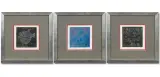 Jan Dobkowski, Trzy prace, 1984, serigrafia barwna, papier