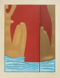 Akt z lustrem by Jerzy Nowosielski, 1998, serigrafia barwna, papier, sold Mar 2010