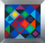 Planetarny folklor by Victor Vasarely, ok. 1963, serigrafia barwna, papier, offered Mar 2010