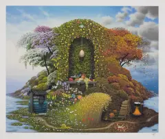 Jacek Yerka, Trzy pory roku, 2001, giclée, papier
