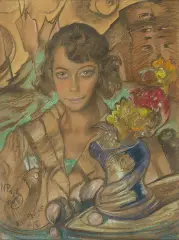 Stanisław Ignacy Witkiewicz, PORTRET IRENY WIEDYSKIEWICZ-POLNIAKOWEJ, 12. XI 1, pastel, papier