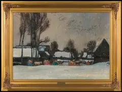 Stanisław Czajkowski, POWRÓT Z JARMARKU NA PODHALU, 1920-1930, olej, płótno