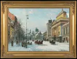Władysław Chmieliński, ZIMA NA PL. ZAMKOWYM W WARSZAWIE, lata 60. XX wi