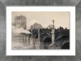 Odo (Otton) Dobrowolski, PARYŻ. PONT NEUF, 1911, tusz, kredka, papier