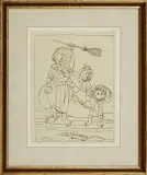 Jankel Adler, Ilustracja, monotypia, papier