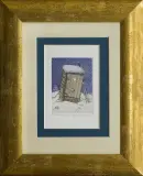 Marian Paweł Bocianowski, Ślady istnienia, 2002, akwaforta, akwatinta barwna, papier