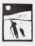 Z cyklu Judaica by Jerzy Duda-Gracz, 1964, drzeworyt, papier, sold Feb 2010