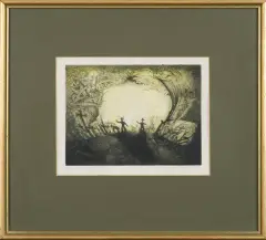 Stanislaw Stefan Jackowski, Smutny pejzaż, 1984, mezzotinta