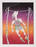 Dmitrij Markelov, Skoczek wzwyż, 1996, tusz pióro, akwarela, papier