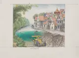 Przypływ by Jacek Yerka, 2007, kredki barwne, ołówek, karton, sold Feb 2010