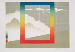 Zygmunt Czyż, Kadr, II wersja, 1978, linoryt, papier kremowy żeberk.