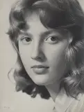 Jerzy Dorys, Portret młodej dziewczyny, fotografia czarno-biała