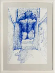 Jan Lebensztejn, Corps adoré, koniec lat 60. XX w., długopis, papier