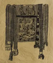 Marian Malina, Kompozycja-draperia, cellografia, papier pakowy brunatny
