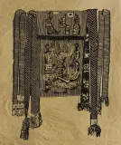 Marian Malina, Kompozycja-draperia, cellografia, papier pakowy brunatny