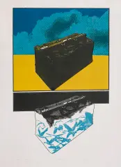 Jerzy Mazuś, Epilog, 1972, linoryt barwny