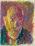 Jerzy Panek, Autoportret, 1998, pastel, papier