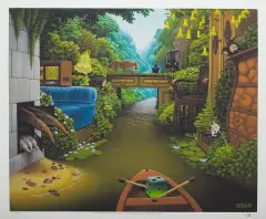 Jacek Yerka, Kieszonkowa Dżungla-Pokój, 2009, giclée, papier