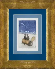 2+1 by Marian Paweł Bocianowski, akwaforta barwna, papier, sold Dec 2009