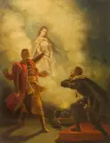 MISTRZ TWARDOWSKI PRZYWOŁUJĄCY CIEŃ BARBARY by Nierozpoznany malarz polski, olej, płótno, sold Dec 2009