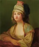 PORTRET DAMY W ZAWOJU NA GŁOWIE by Nieokr. mal. polski z Xix w., olej, płótno, sold Dec 2009