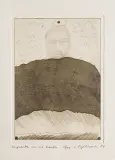Stanisław Fijałkowski, Trzynasta czarna szarfa, 1986, akwaforta, akwatinta, miękki werniks papier