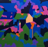 Miasteczko zasypiających malarzy by Zdzisław Otello Horodecki, 2009, akryl, płótno, sold Dec 2009