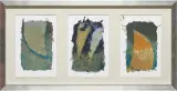 Pejzaż skrzydlaty (tryptyk) by Ewa Latkowska-Żychska, 2009, technika własna, papier ręcznie czerpany, barwion, sold Dec 2009