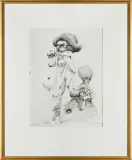 Guru V by Jan Lebensztejn, 1965, tusz pióro, papier, sold Dec 2009