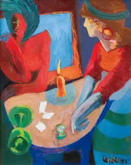 Wróżba by Yannick Leider, 1995, olej, płótno, offered Dec 2009