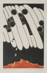 Zbigniew Lutomski, Taktyzm XIII, 1970, drzeworyt, papier