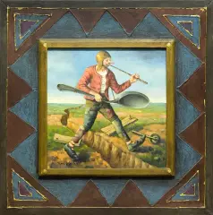 Z cyklu "Zaproście mnie do stołu" by Dariusz Miliński, 2003, olej, płótno, sold Dec 2009