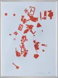 Znaki by Jan Tarasin, 1990, serigrafia jednobarwna, papier, sold Dec 2009
