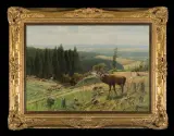 Christian Kröner, JELEŃ NA RYKOWISKU, 1910, olej, płótno