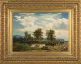 Julius Schönrock, PO DESZCZU, 1874, olej, płótno