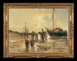 Knud Winfeld-Hansen, NA WYBRZEŻU, olej, płótno