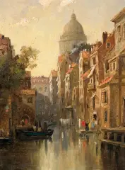 STARY BERLIN by Erich Demmin, olej, deska, sold Dec 2009