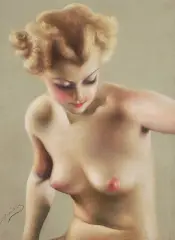Antal Diósy, PÓŁAKT, pastel, papier