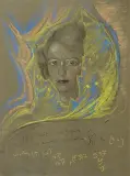 PORTRET ZOFII ŻARNOWIECKIEJ, 24 IX 1937 by Stanisław Ignacy Witkiewicz, pastel, papier jasnobrązowy, sold Dec 2009