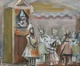 MARIONETKI by Rajmund Kanelba, 1945, akwarela, gwasz, tusz, tektura, offered Dec 2009